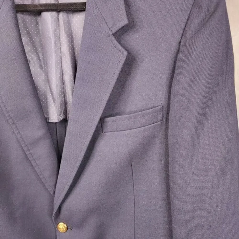 Kingsridge Men's Navy Jacket Blazer Sport Coat Gold Buttons Roper's Lined *Read*